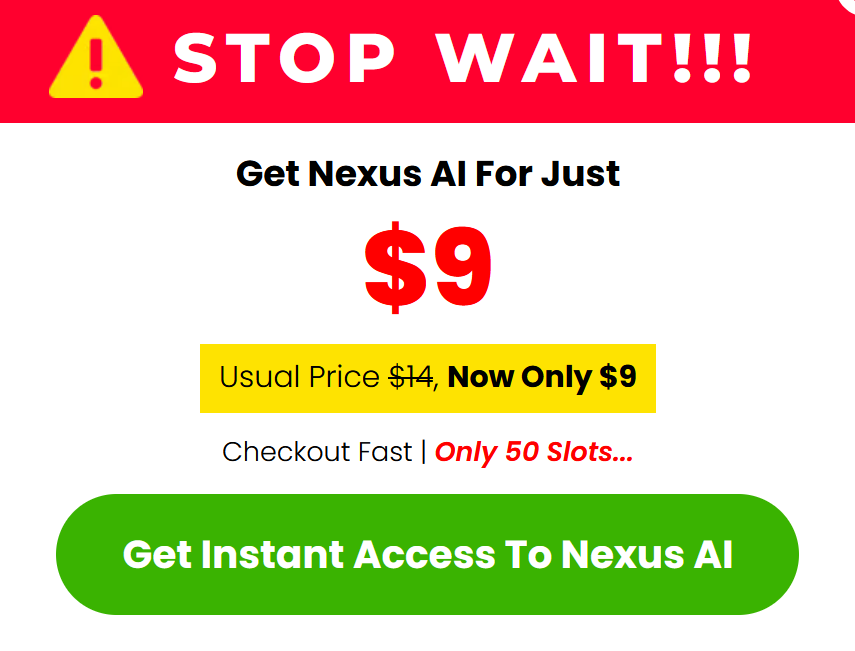 A picture showing Nexus AI Early Bird Offer